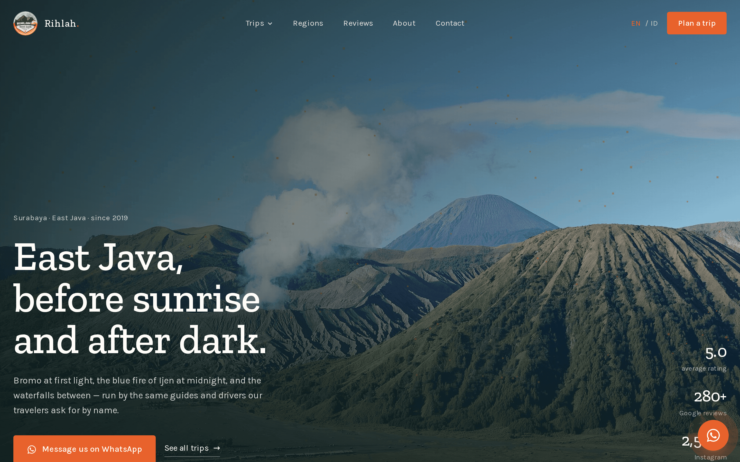 Rihlah — East Java guided tours — live site